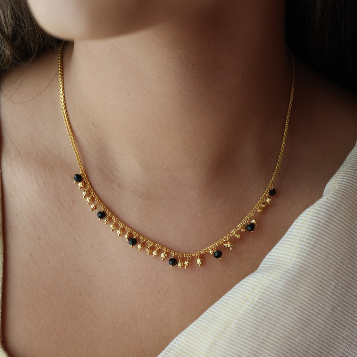 Heritage gold plated short necklace H6889