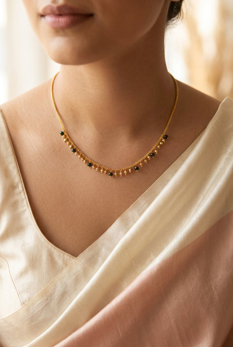 Heritage gold plated short necklace H6889