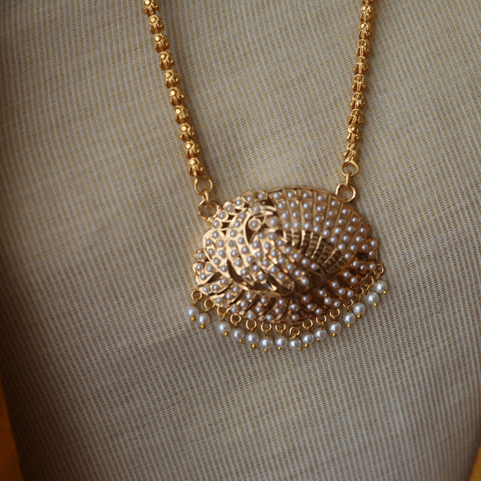 Heritage gold plated padakam necklace HPW122