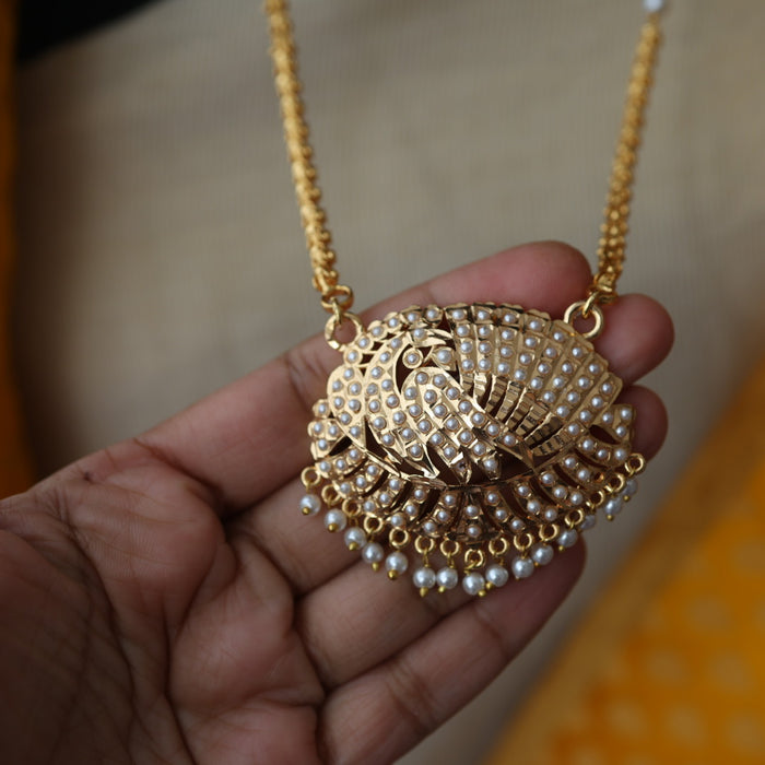 Heritage gold plated padakam necklace HPW122
