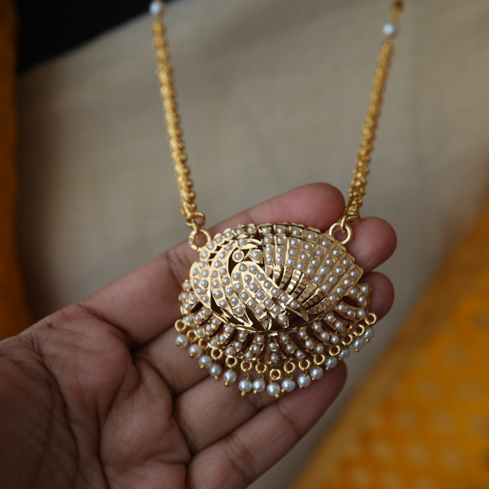 Heritage gold plated padakam necklace HPW122