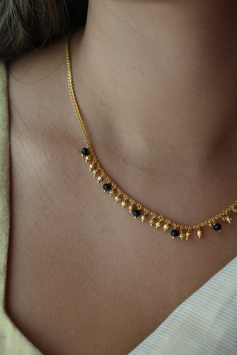 Heritage gold plated short necklace H6889