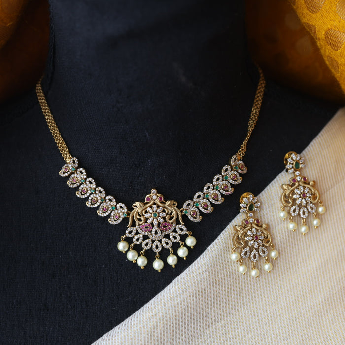 Antique choker necklace with earrings CCB1321