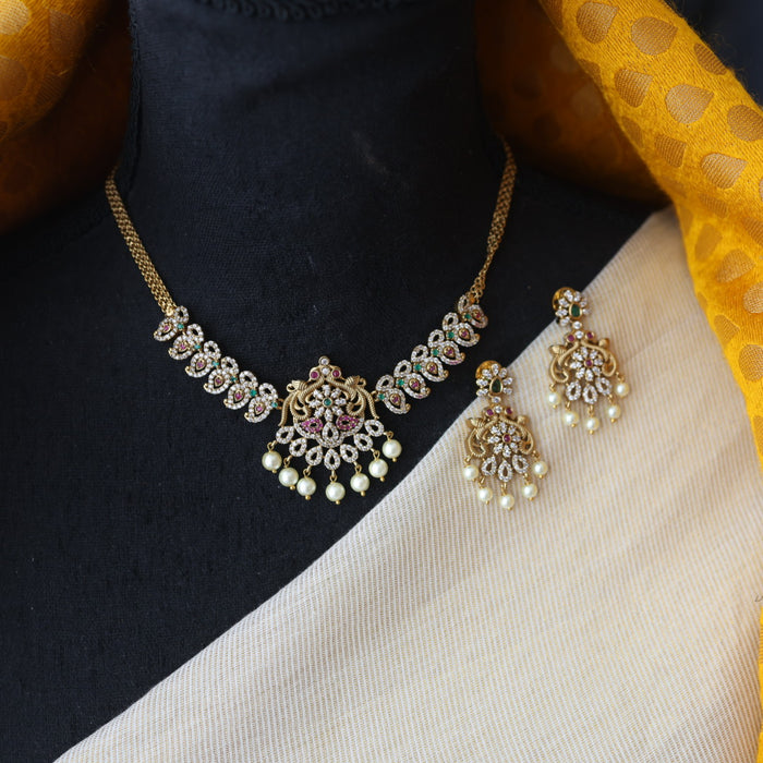 Antique choker necklace with earrings CCB1321