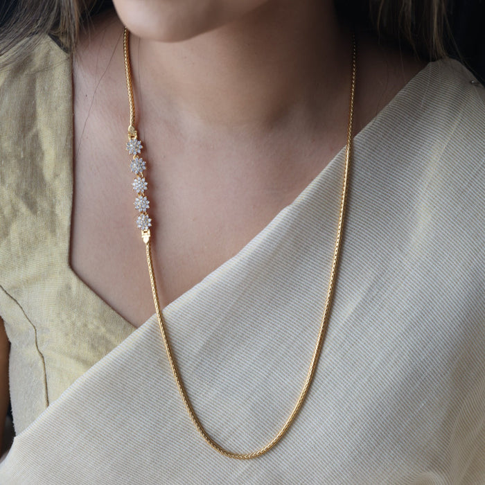 Heritage gold plated white stone kodi chain HC7993