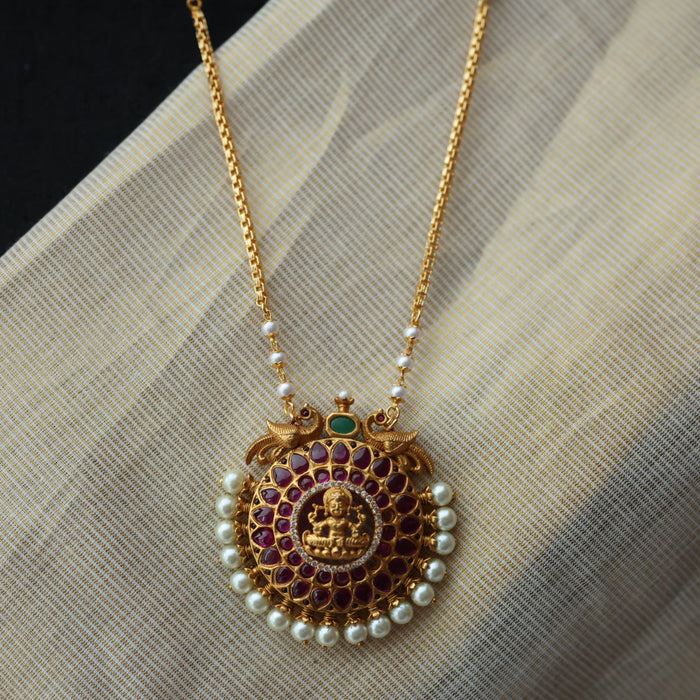 Heritage gold plated padakam long chain HP7624