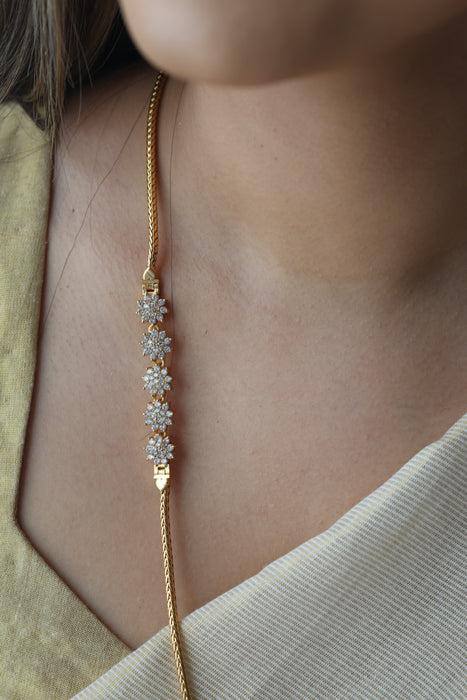 Heritage gold plated white stone kodi chain HC7993