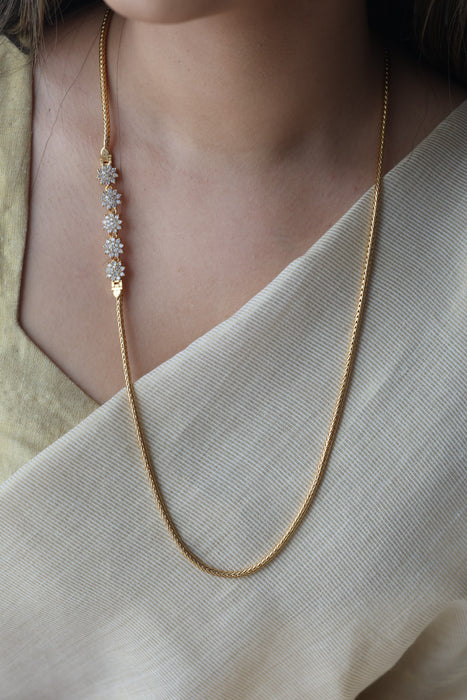 Heritage gold plated white stone kodi chain HC7993