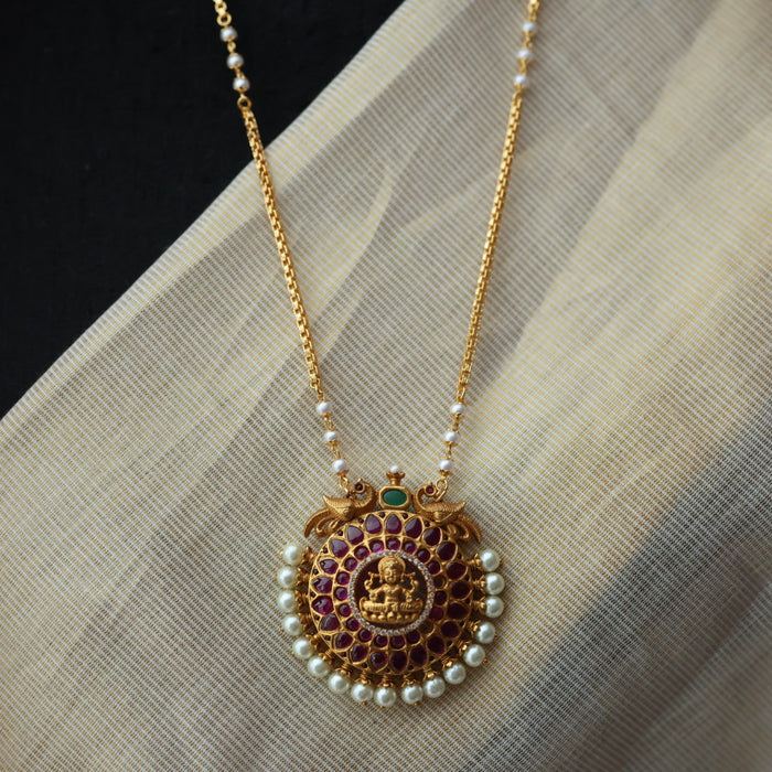 Heritage gold plated padakam long chain HP7624