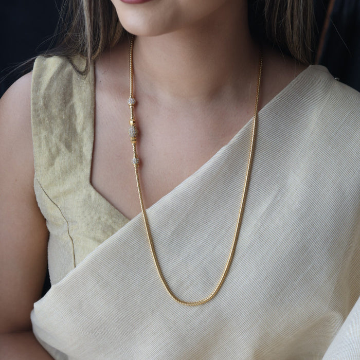 Heritage gold plated white stone kodi chain HC1983