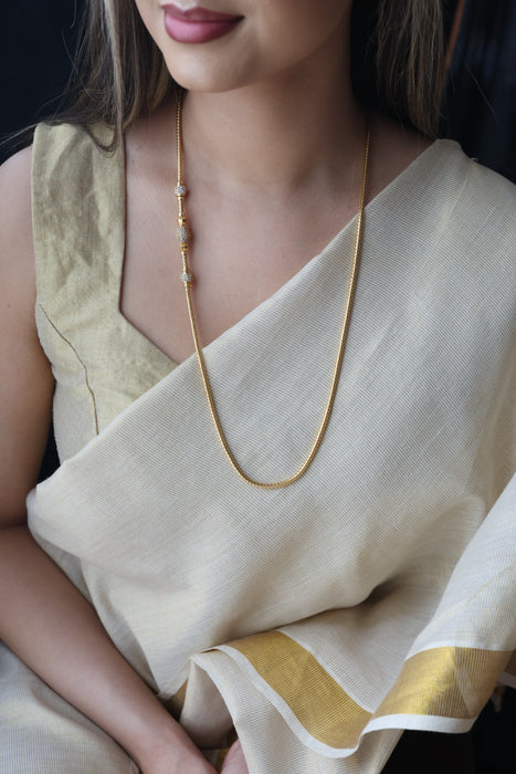 Heritage gold plated white stone kodi chain HC1983