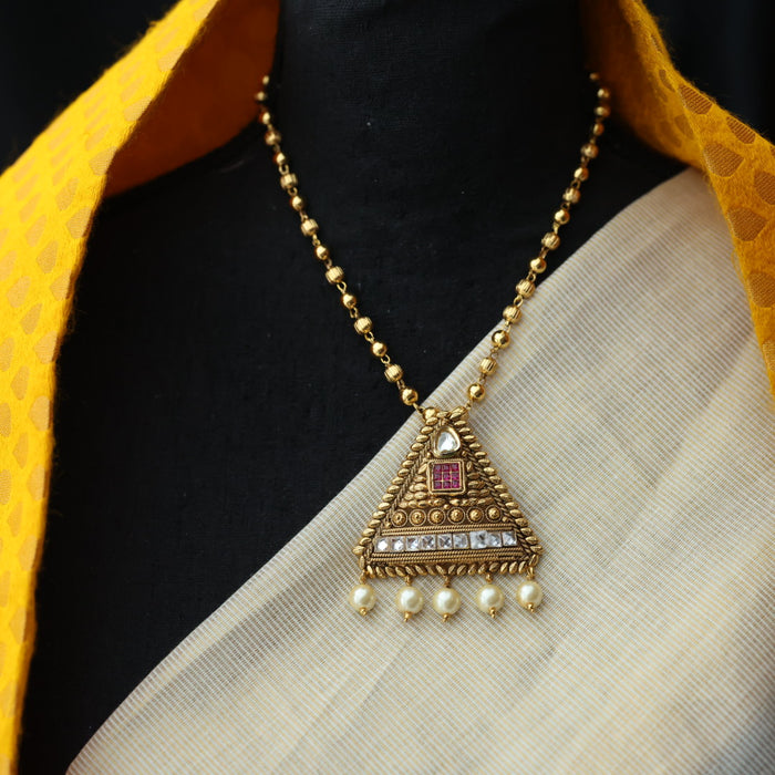 Antique pendant short necklace with earrings PEN2311