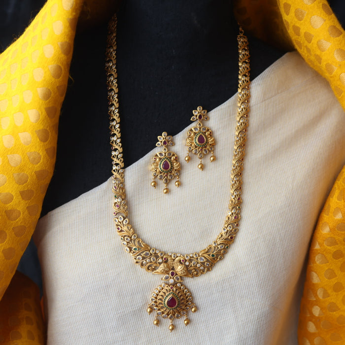 Antique long necklace with earrings LL03212