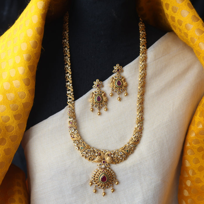 Antique long necklace with earrings LL03212