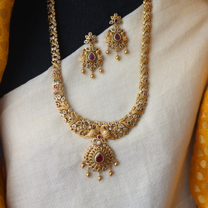 Antique long necklace with earrings LL03212