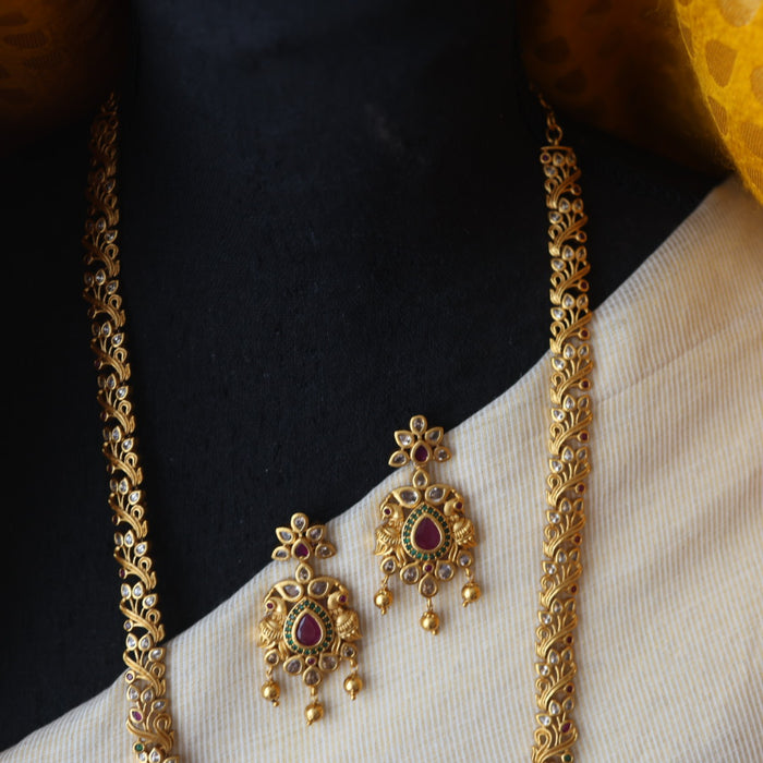 Antique long necklace with earrings LL03212