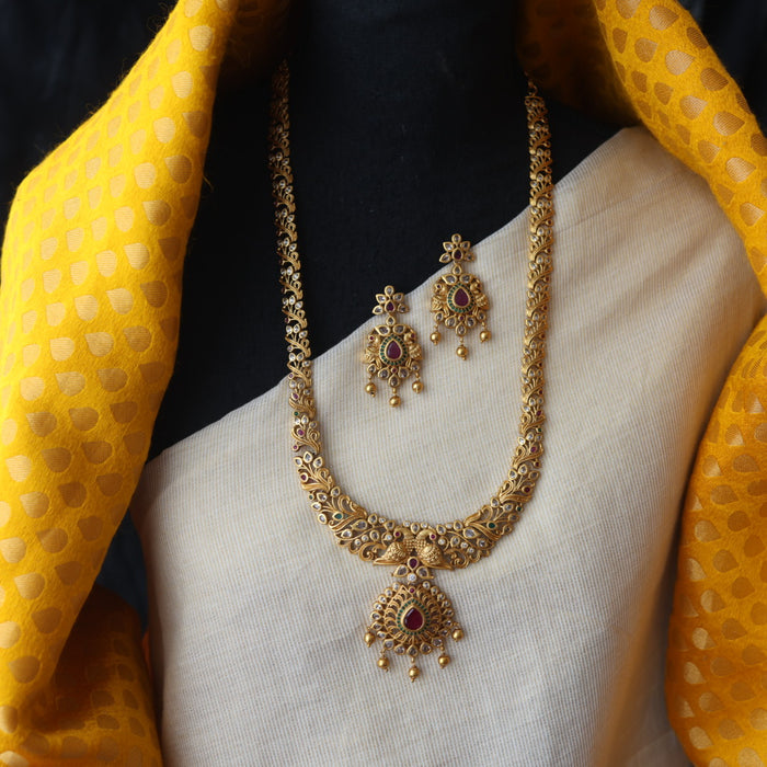 Antique long necklace with earrings LL03212