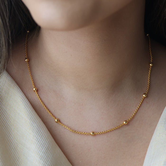 Heritage gold plated simple short chain HC7534