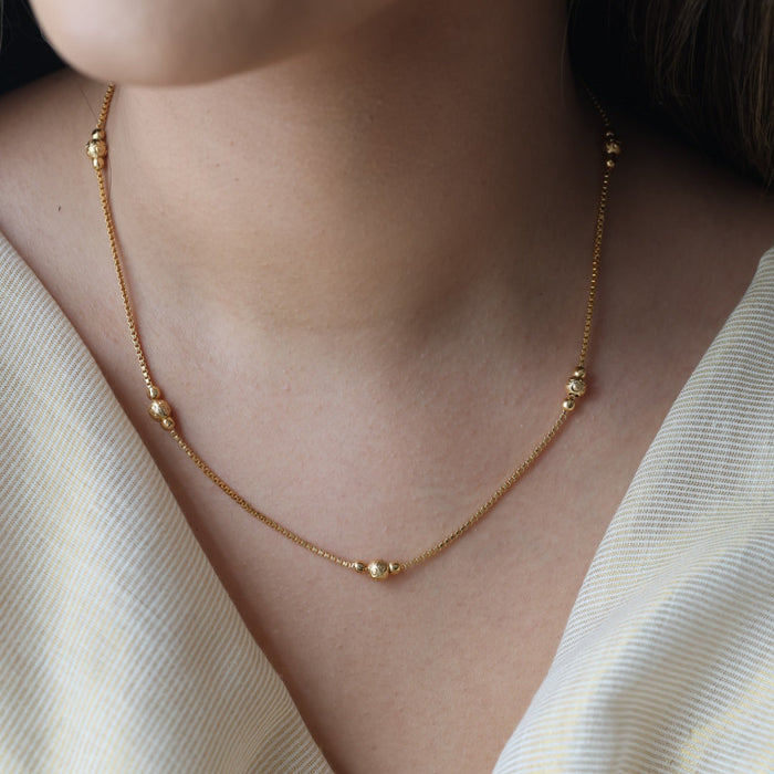 Heritage gold plated simple short chain HC755
