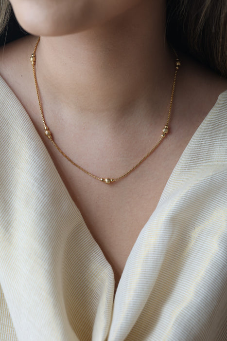 Heritage gold plated simple short chain HC755