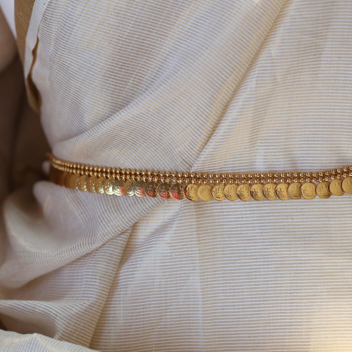 Heritage plain gold coin design waistchain HW7990
