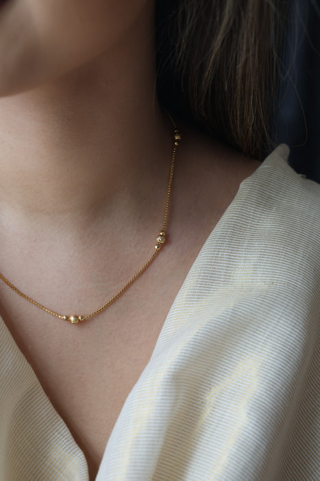 Heritage gold plated simple short chain HC755
