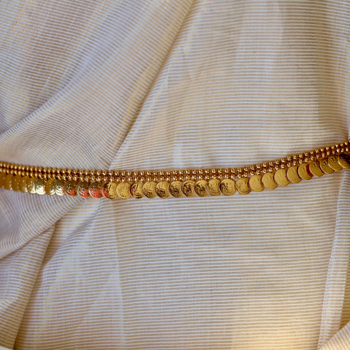 Heritage plain gold coin design waistchain HW7990