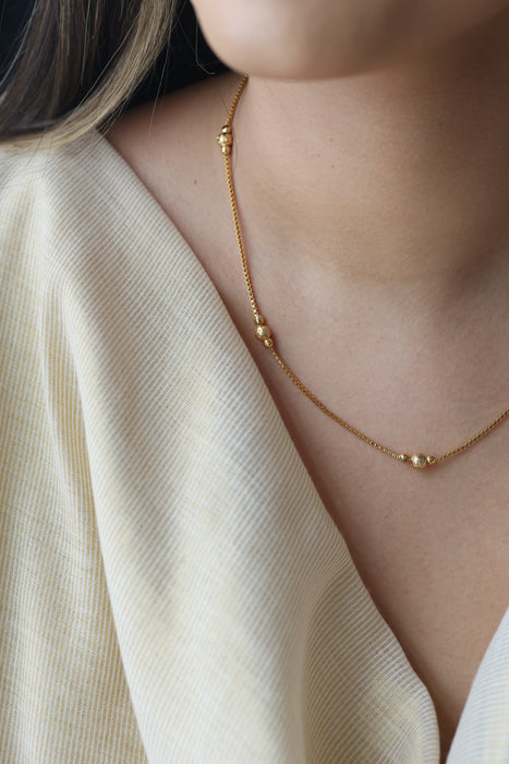 Heritage gold plated simple short chain HC755