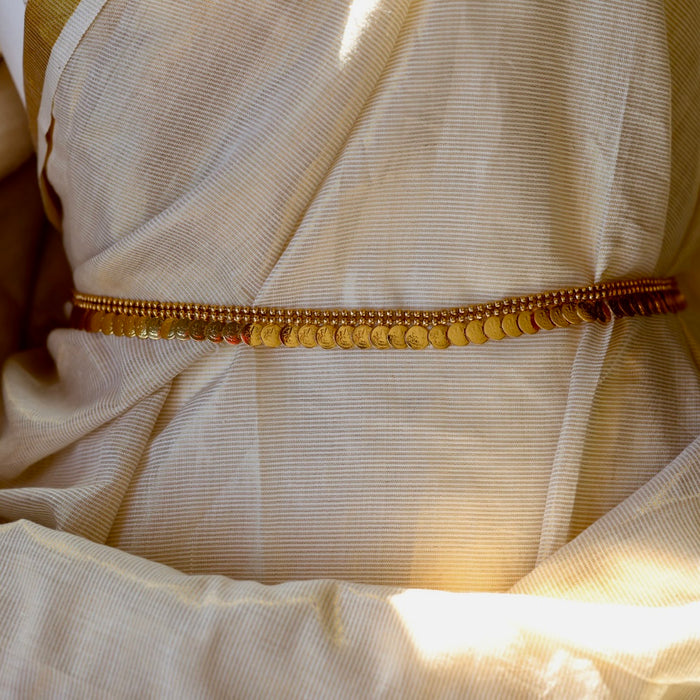 Heritage plain gold coin design waistchain HW7990