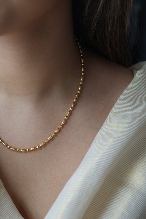 Heritage gold plated simple short chain HC19273
