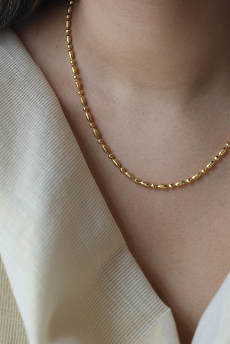 Heritage gold plated simple short chain HC19273
