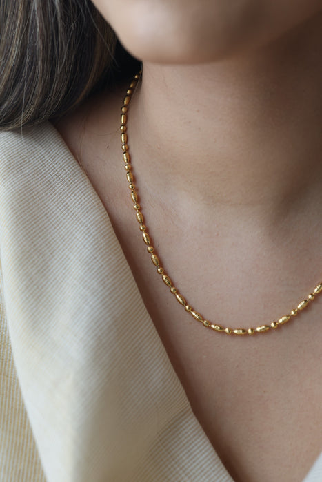 Heritage gold plated simple short chain HC19273