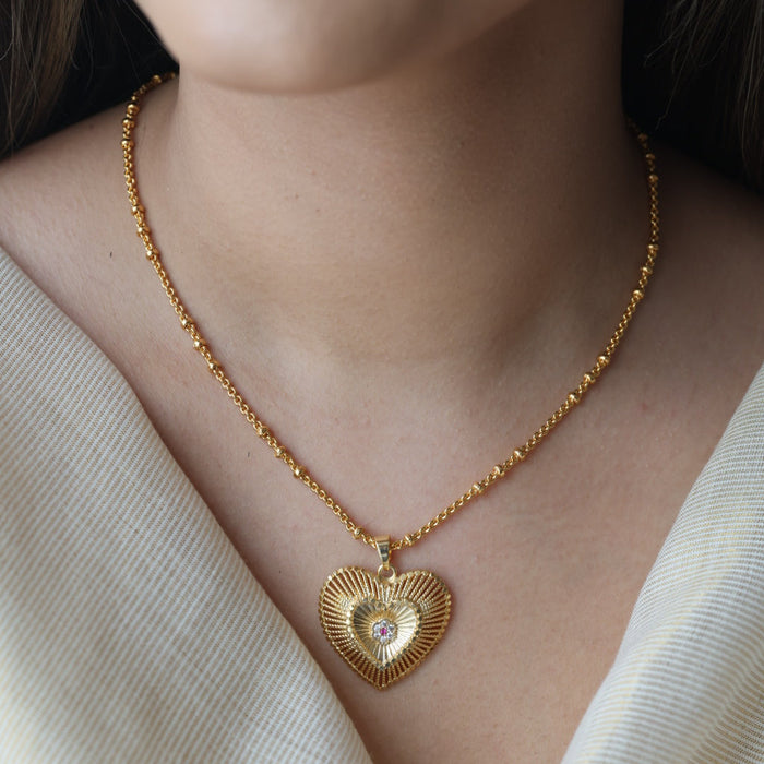 Heritage gold plated simple pendant short chain HC8913