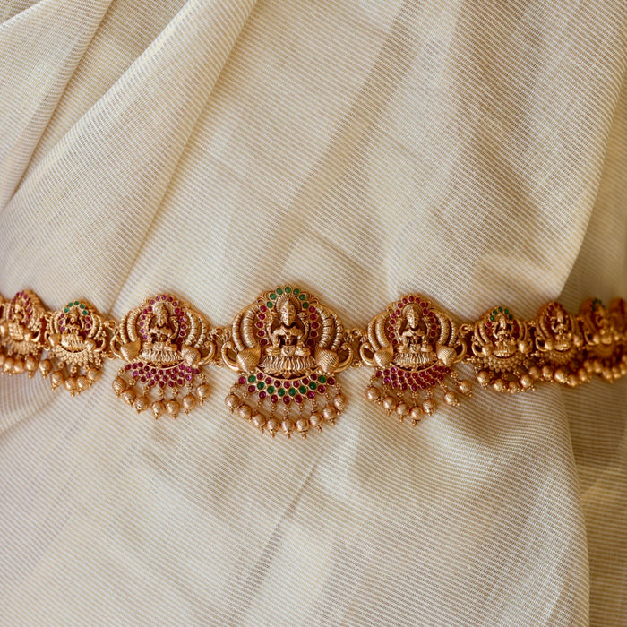 Antique plain gold temple design waistchain AW74222