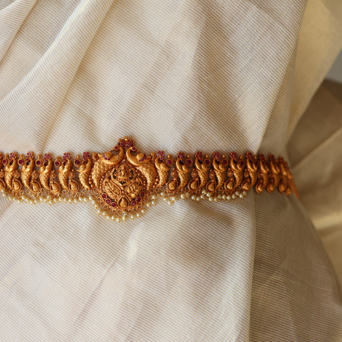 Antique plain gold temple design design waistchain AW432