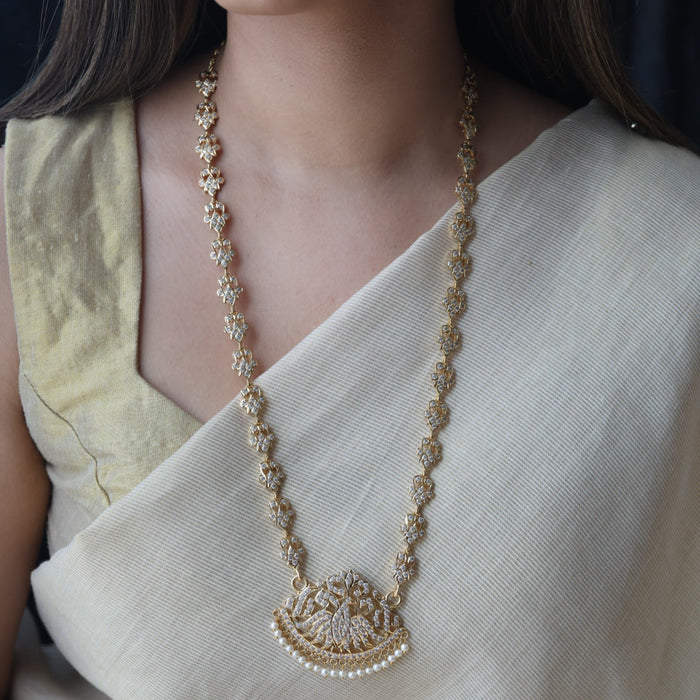 Heritage gold plated padakam long necklace HP78