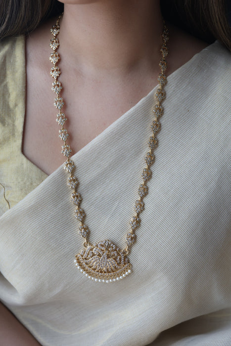 Heritage gold plated padakam long necklace HP78