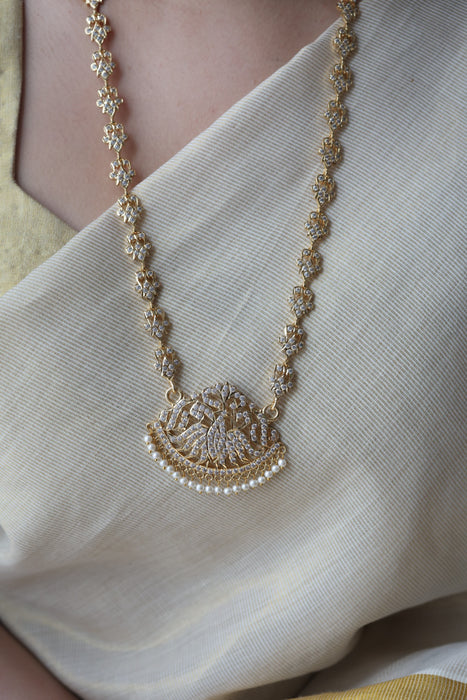 Heritage gold plated padakam long necklace HP78