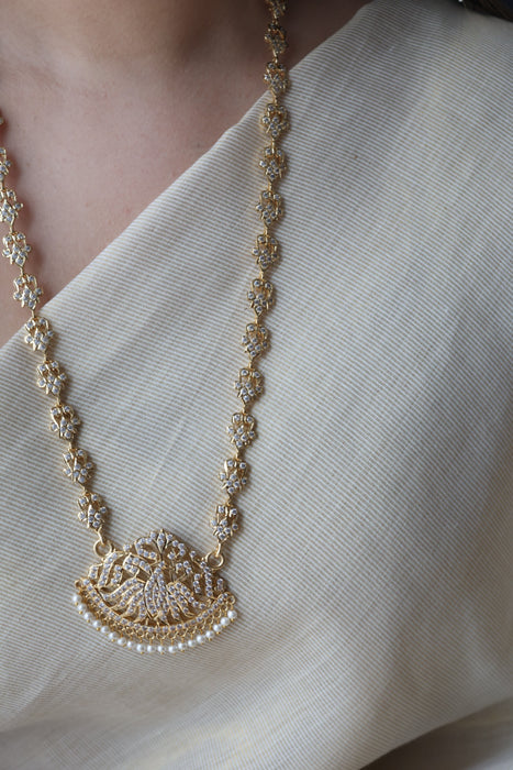 Heritage gold plated padakam long necklace HP78