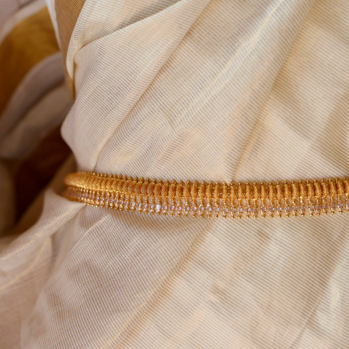 Heritage gold plated white stone waistchain HW5558