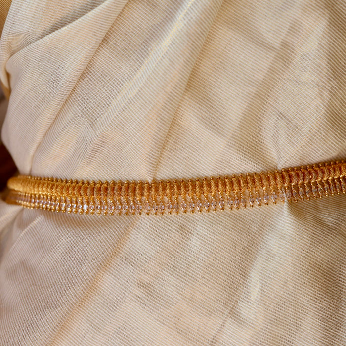 Heritage gold plated white stone waistchain HW5558