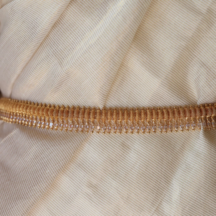 Heritage gold plated white stone waistchain HW5558