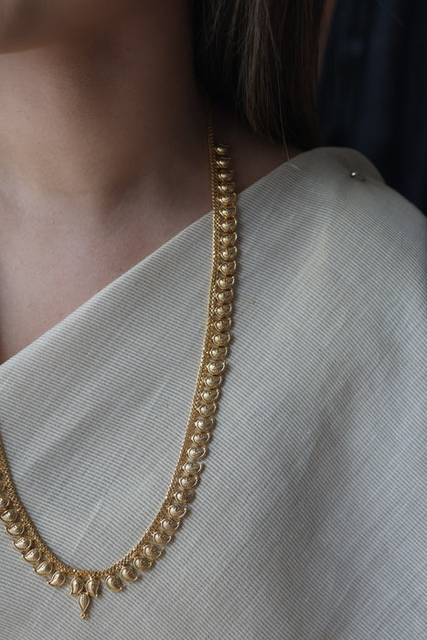 Heritage gold plated long necklace HL243