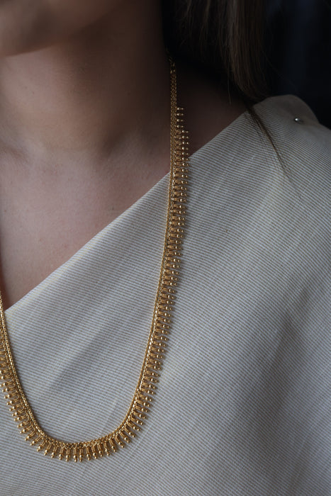 Heritage gold plated long necklace HL243