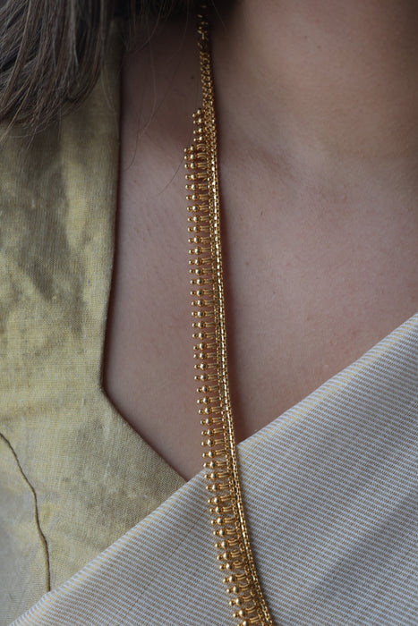 Heritage gold plated long necklace HL243