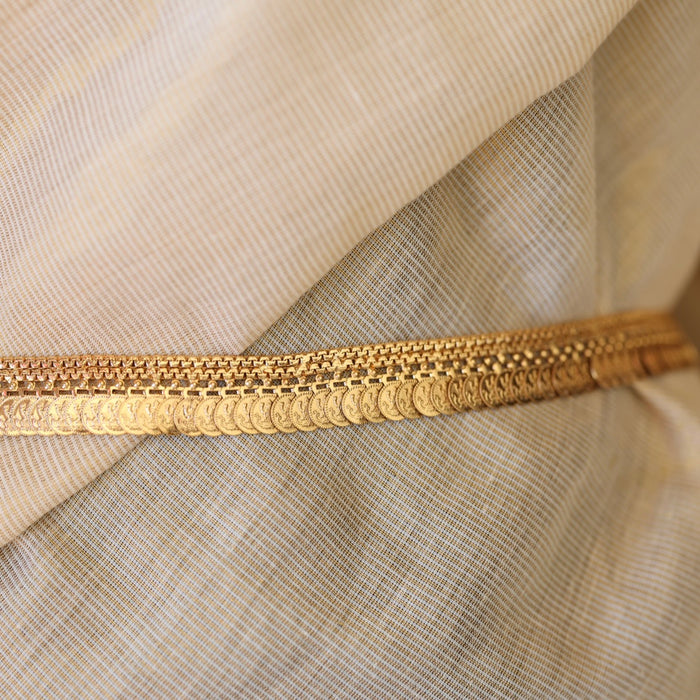 Heritage gold plated coin design waistchain HW3455