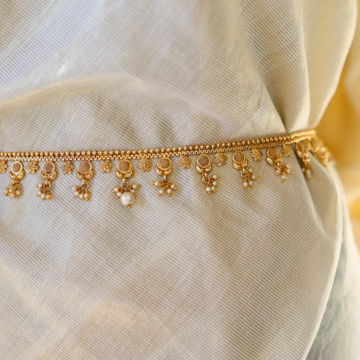 Heritage gold plated pearl waistchain HW34551