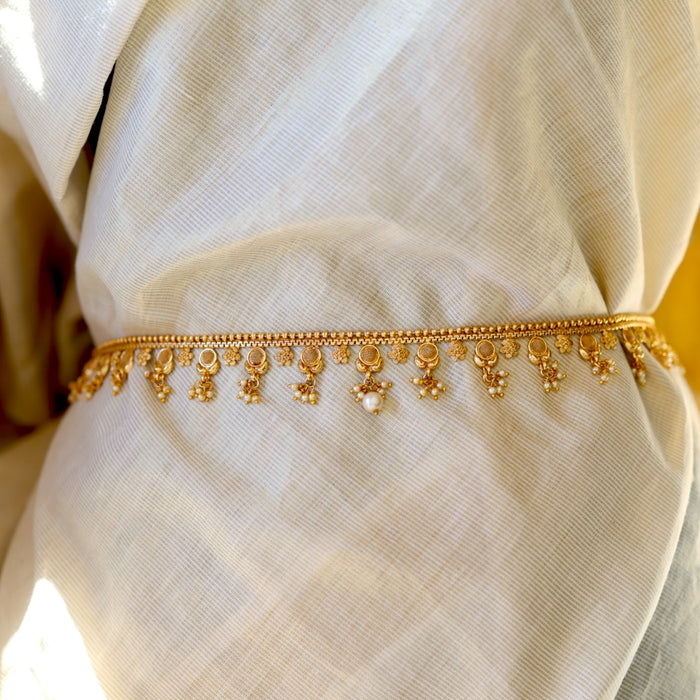 Heritage gold plated pearl waistchain HW34551