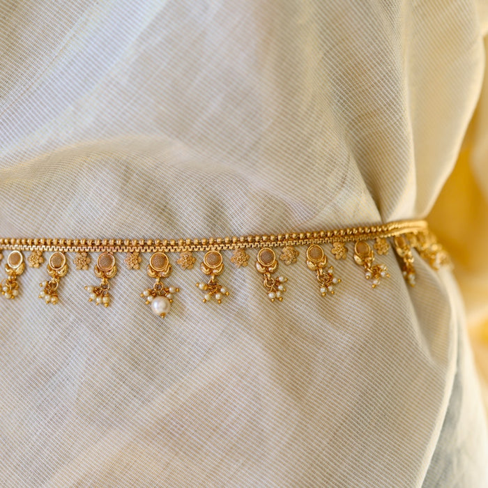 Heritage gold plated pearl waistchain HW34551