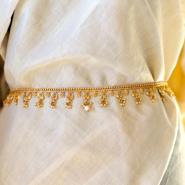 Heritage gold plated pearl waistchain HW34551